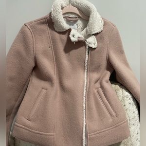 Pink fur lined coat